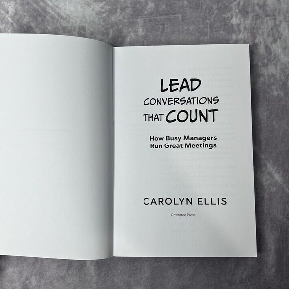 LEAD Conversations That Count  How Busy Managers Run Great Meetings by Carolyn.. - Picture 7 of 7